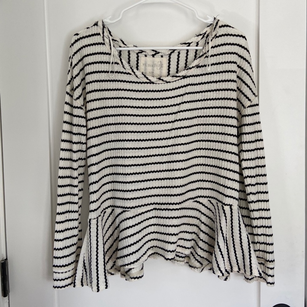 We the free free people peplum sweater